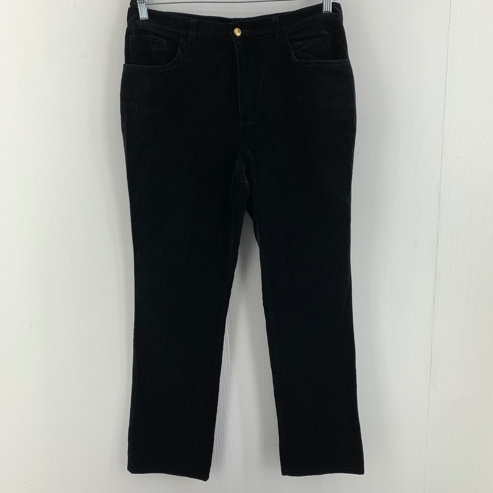 Goth Grunge Womens 12 Velvet Velour High Rise Straight Leg Pants Jeans Y2K 90s